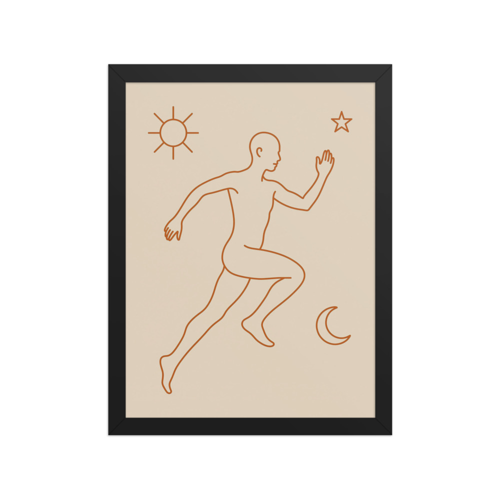 Runner Stride Line Art