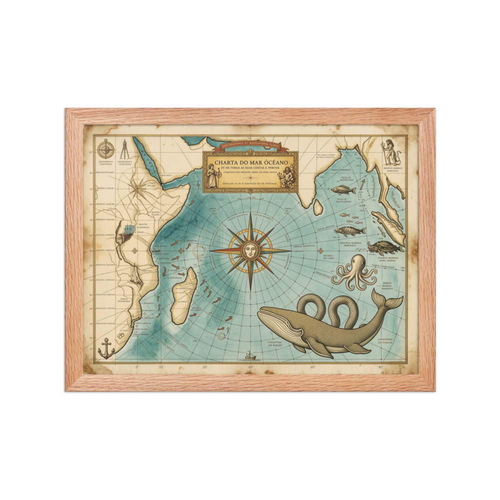 Celestial Navigation Chart Art Print, vintage fantasy map, nautical wall art, study decor, gift for ocean lovers
