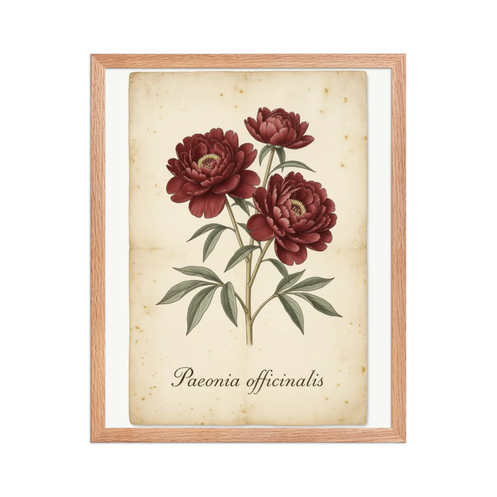 Peony — Vintage Botanical Print