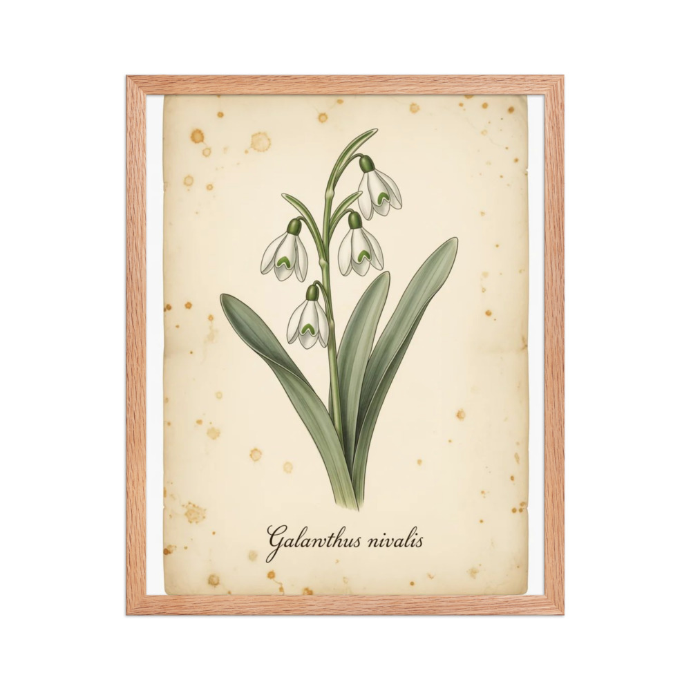 Snowdrop — Vintage Botanical Print