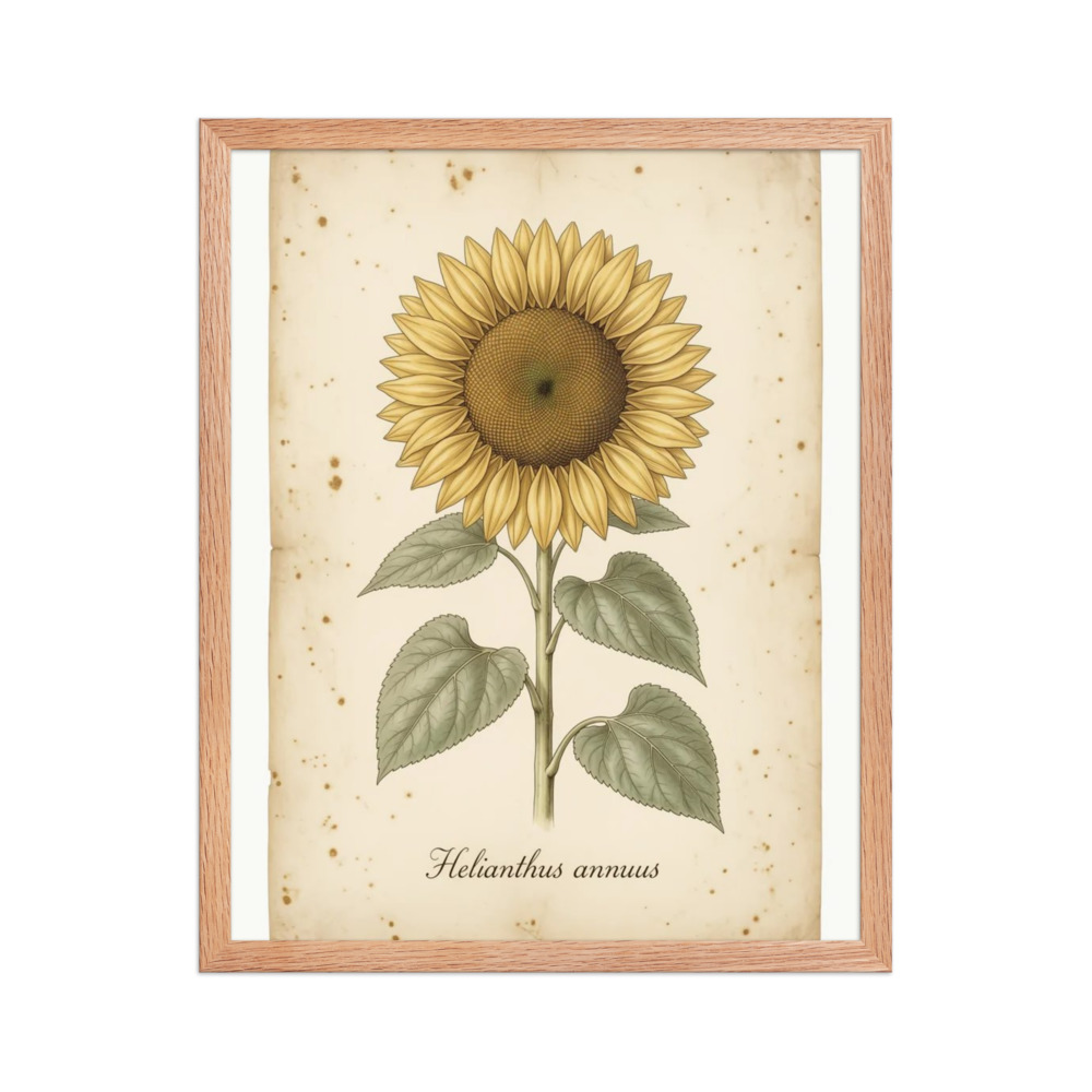 Sunflower — Vintage Botanical Print