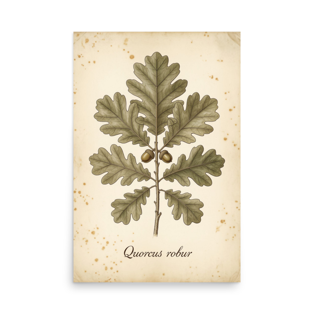 English Oak — Vintage Botanical Print
