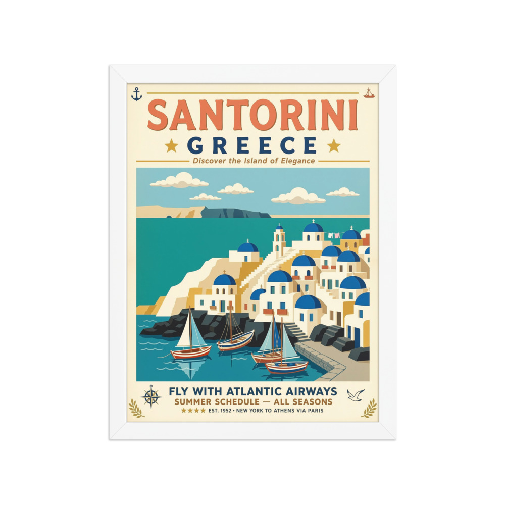 Santorini Greece Poster