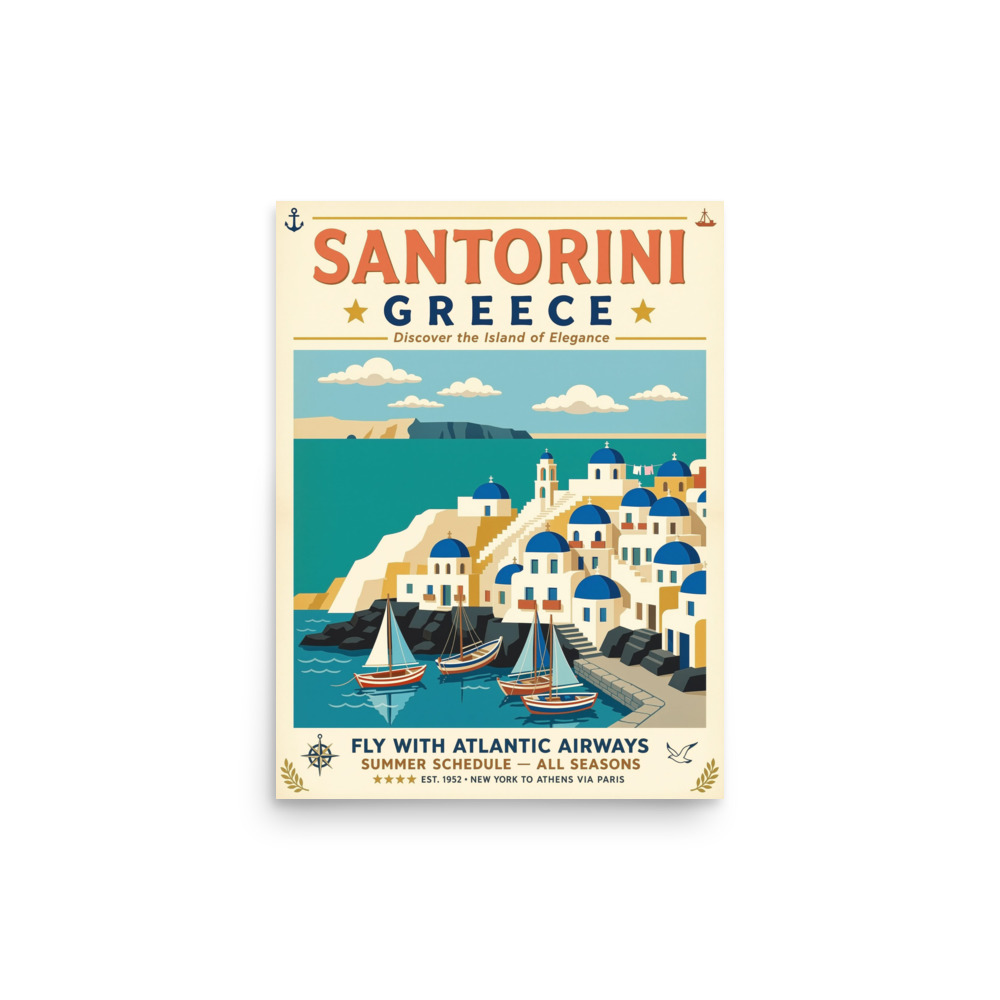 Santorini Greece Poster
