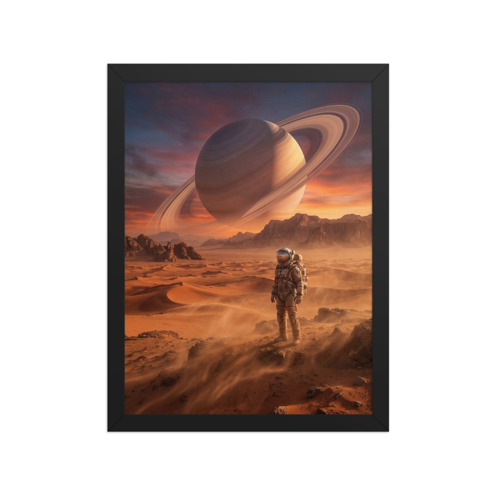 Stellar Horizon Art Print, celestial landscape wall art, vibrant space decor, modern home decor, gift for space enthusiasts