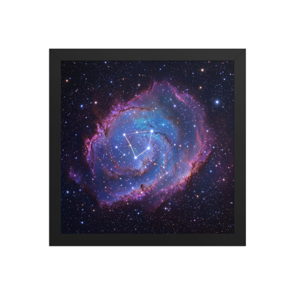 Ursa Major Constellation Art Print, nebula wall art, astronomy wall art decor, living room wall art, stargazer gift