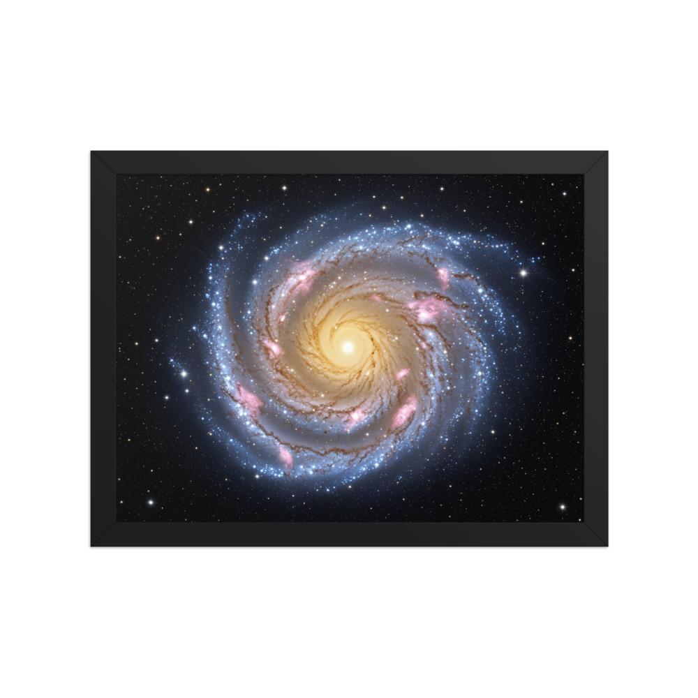 Whirlpool Galaxy Art Print, space photography, astronomy wall art, deep space bedroom decor, gift for stargazers