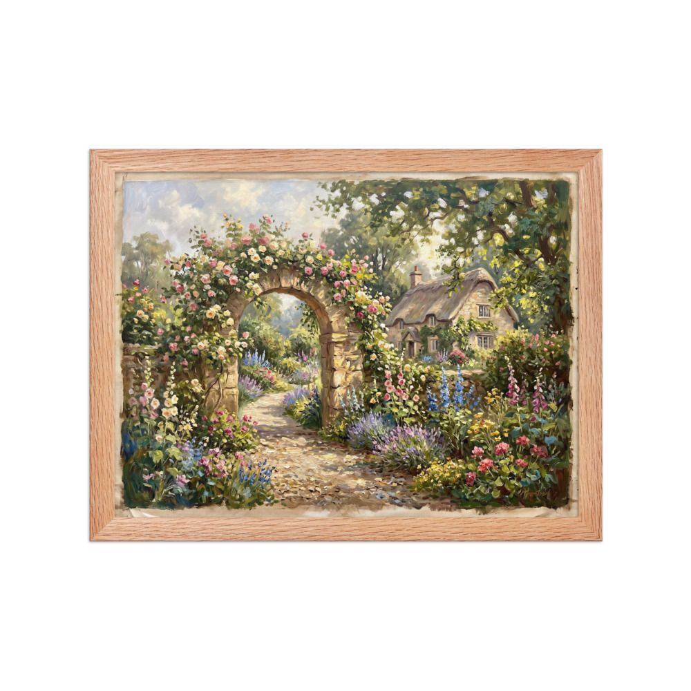 Cottage Garden Oil Painting