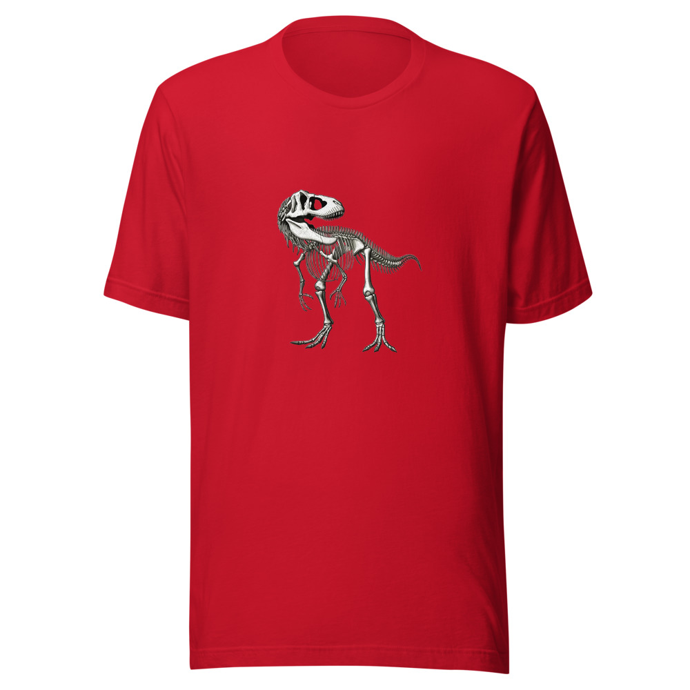 T-Rex Skeleton Study T-Shirt, fossil anatomy graphic, everyday casual wear, natural history gift, dinosaur lover gift