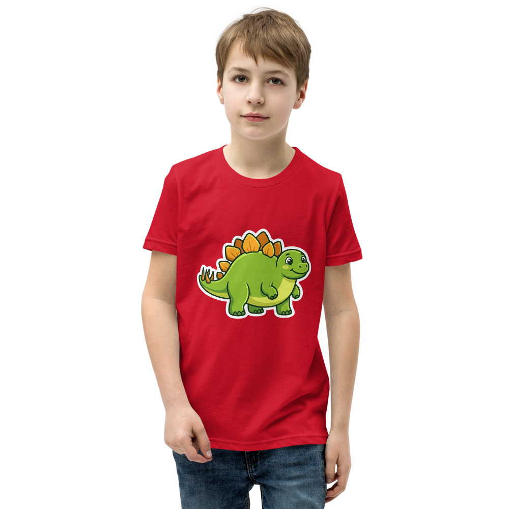 Stegosaurus Kids' T-Shirt, cartoon dinosaur tee, soft cotton kids shirt, everyday kids clothing, dinosaur birthday gift