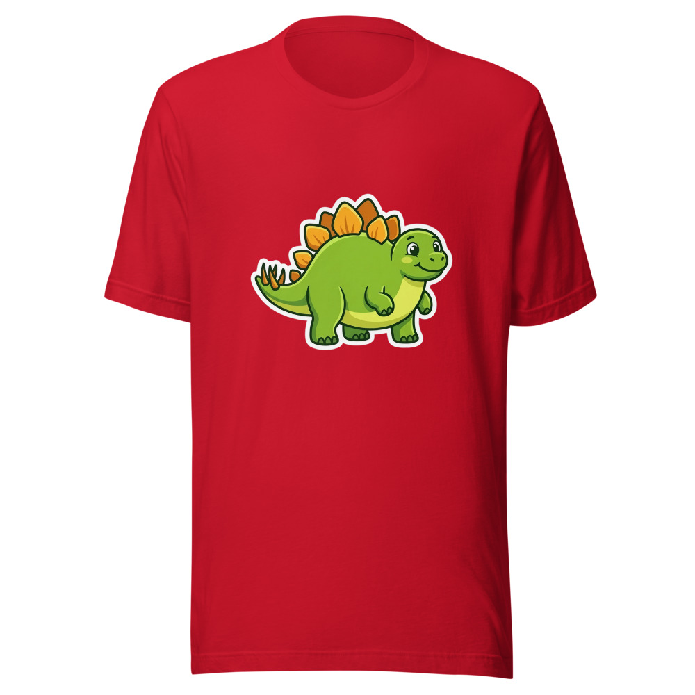 Stegosaurus T-Shirt, dinosaur graphic tee, playful prehistoric design, casual everyday shirt, gift for dinosaur lovers