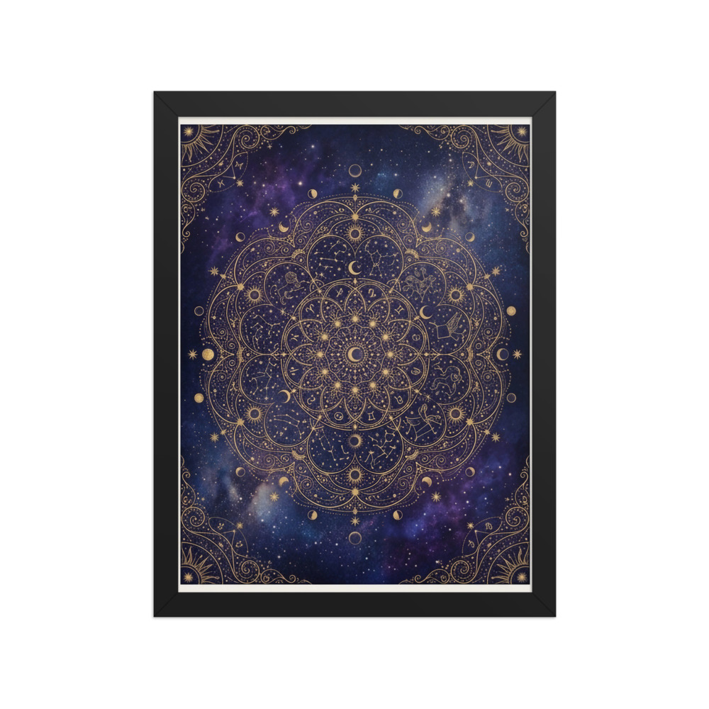 Cosmic Star Map Art Print, boho witchy decor, celestial bedroom art, meditation room accent, astrology lover gift