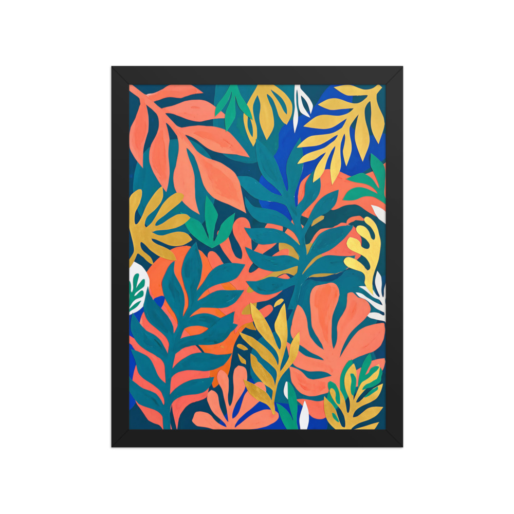 Matisse-inspired abstract cut-out Art Print, colorful wall art, modern living room decor, gift for art lovers