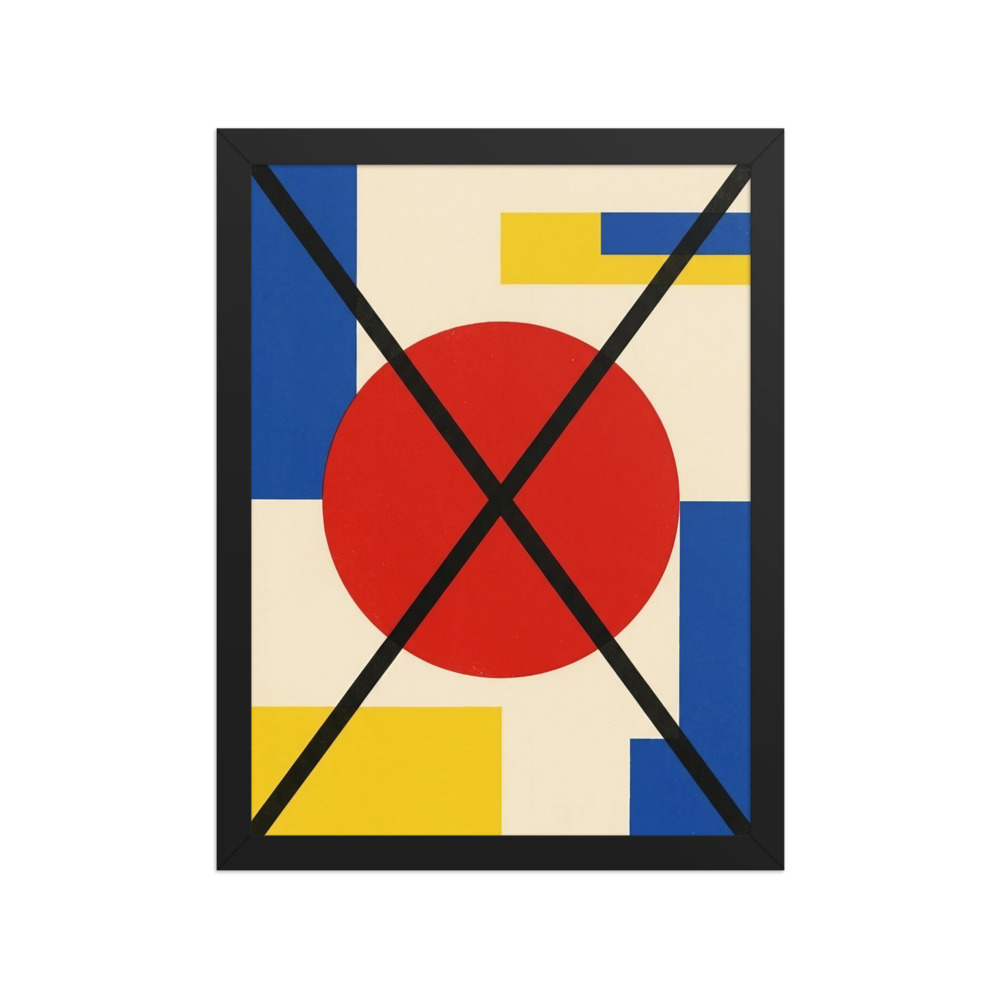 Crossing Diagonal Lines Art Print, Bauhaus geometric wall art, minimalist living room decor, modernist gift idea