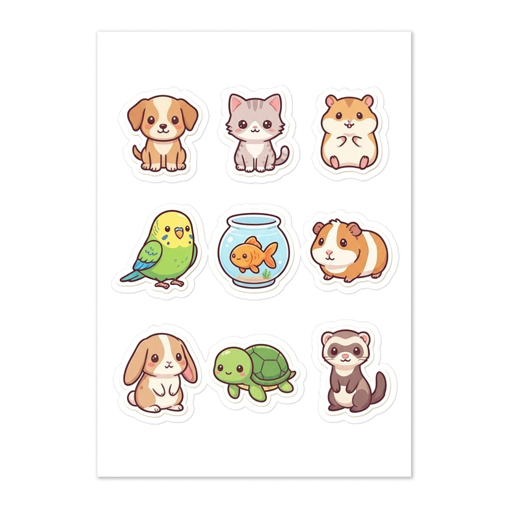 Cozy Pet Pals Sticker Sheet