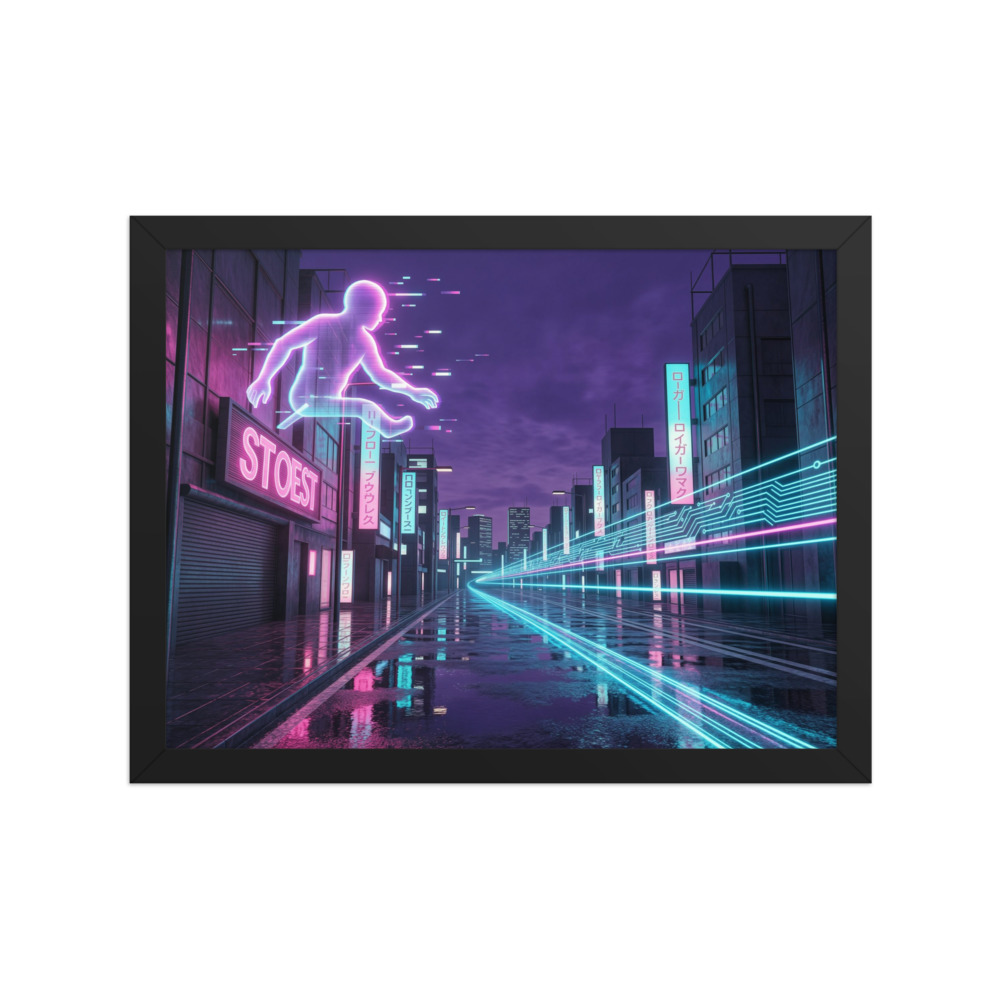 Cyberpunk Tokyo Art Print, neon cyberpunk wall art, gaming room decor, cyberpunk gift, futuristic city artwork