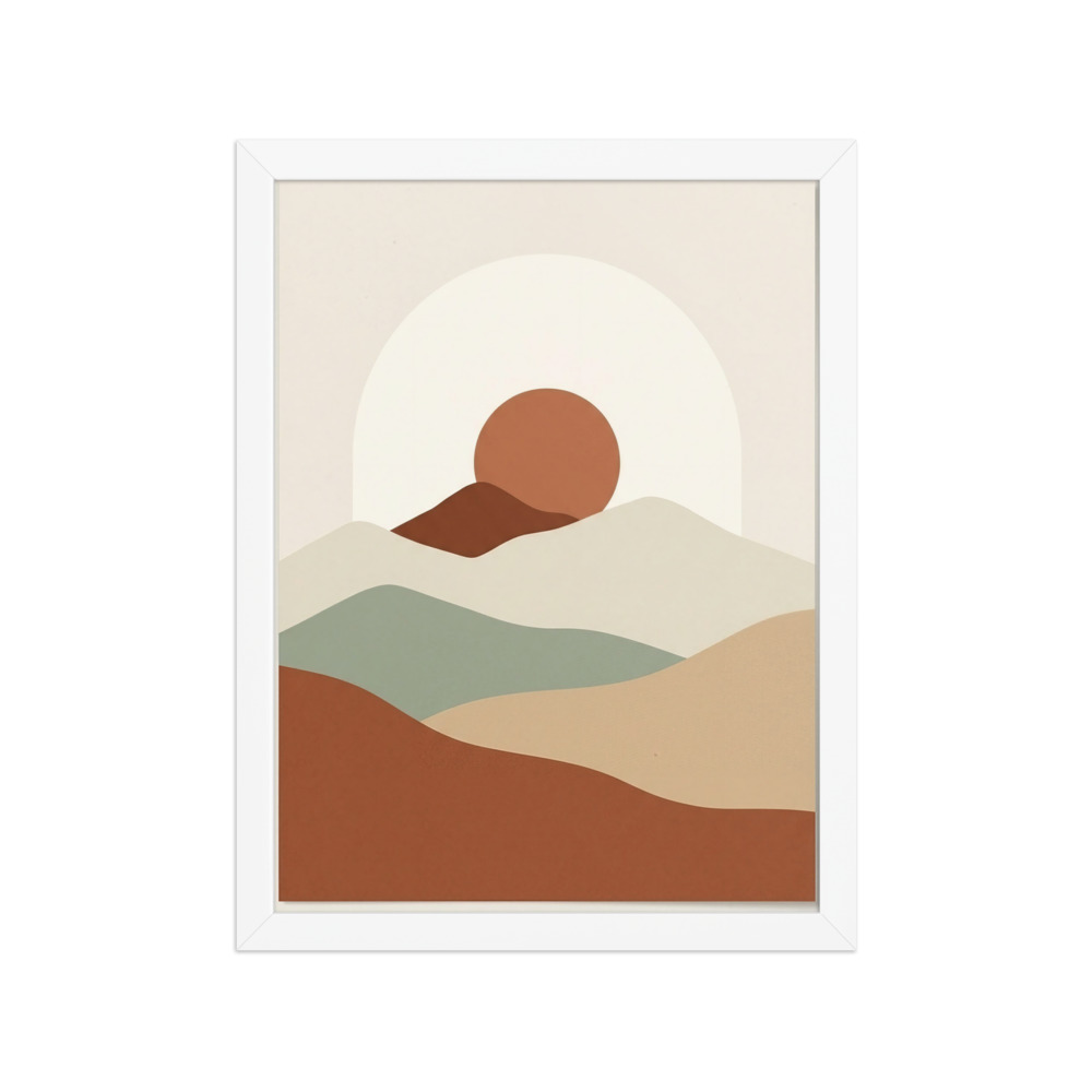 Minimalist Boho Mountain Landscape Art Print, Scandinavian wall art, living room decor, bedroom decor, housewarming gift