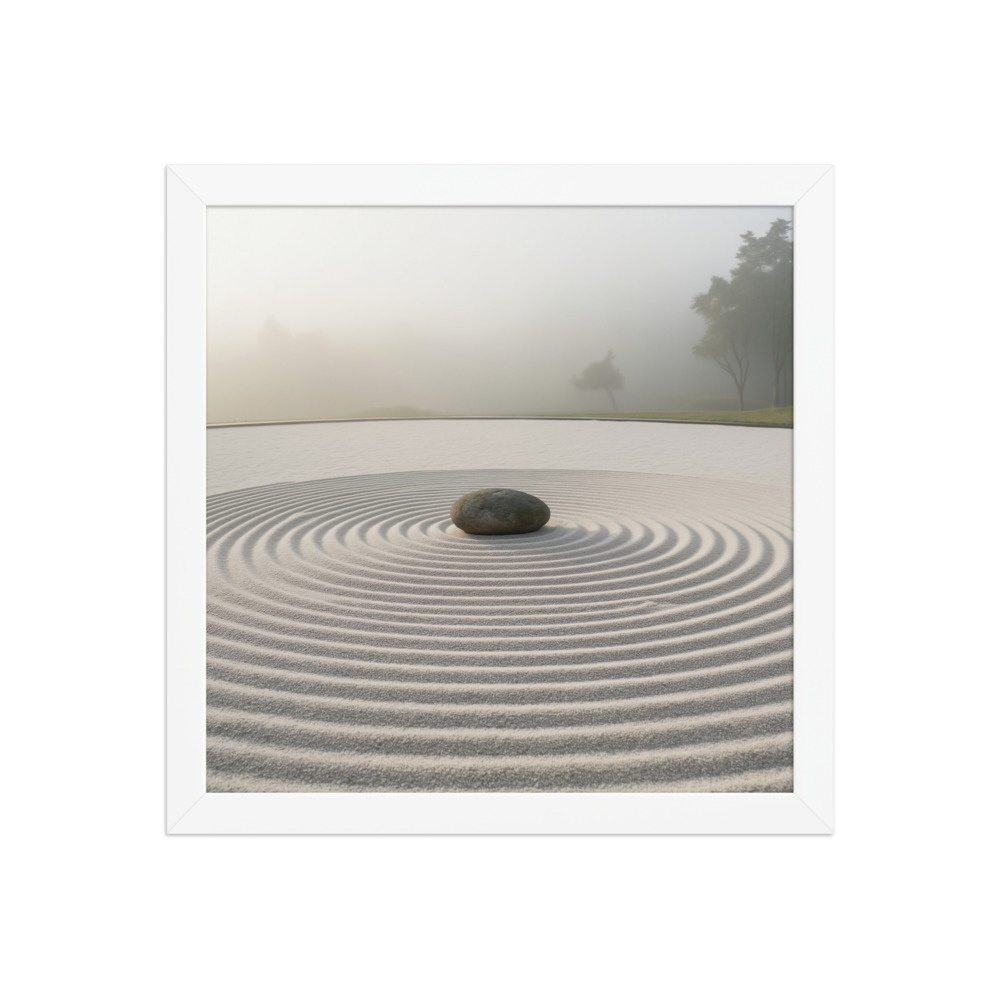 Tranquillitas — Inner Peace Art Print, zen garden decor, meditation room art, modern office decor, mindfulness gift