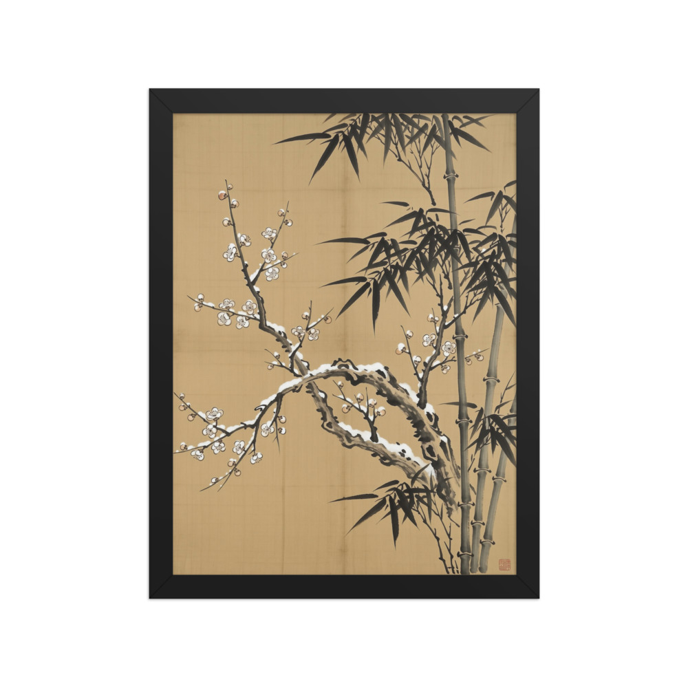 Plum and Bamboo in Snow