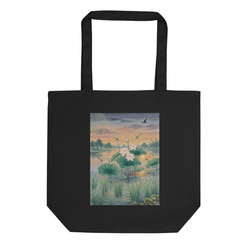 Start of Summer 立夏 Tote Bag, colorful summer artwork, intricate patterns, organic cotton, a gift for art lovers
