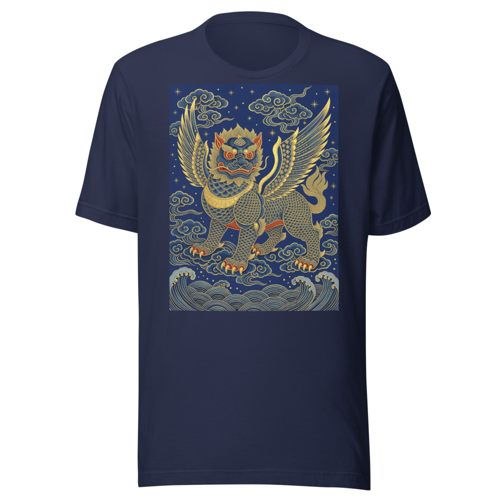 Pixiu 貔貅 Tee, mythical guardian graphic, cultural streetwear, everyday casual style, gift for art and design lovers