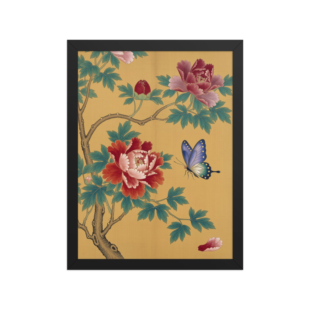 Peony & Butterflies 牡丹