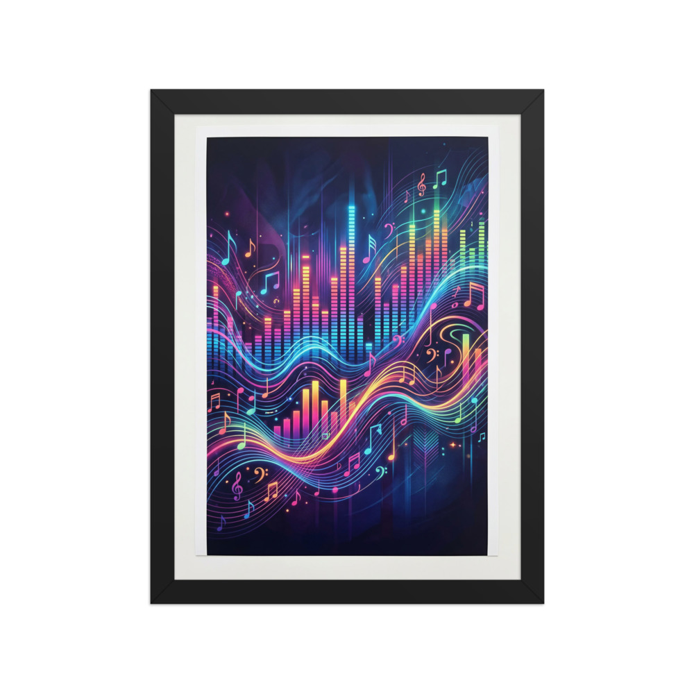 Equalizer Light Bars Art Print, abstract music wall art, modern studio decor, gift for DJs, producers, and music lovers