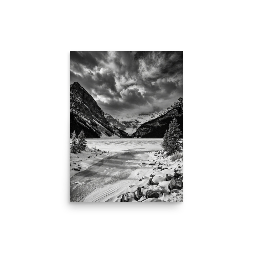 Frozen Alpine Lake