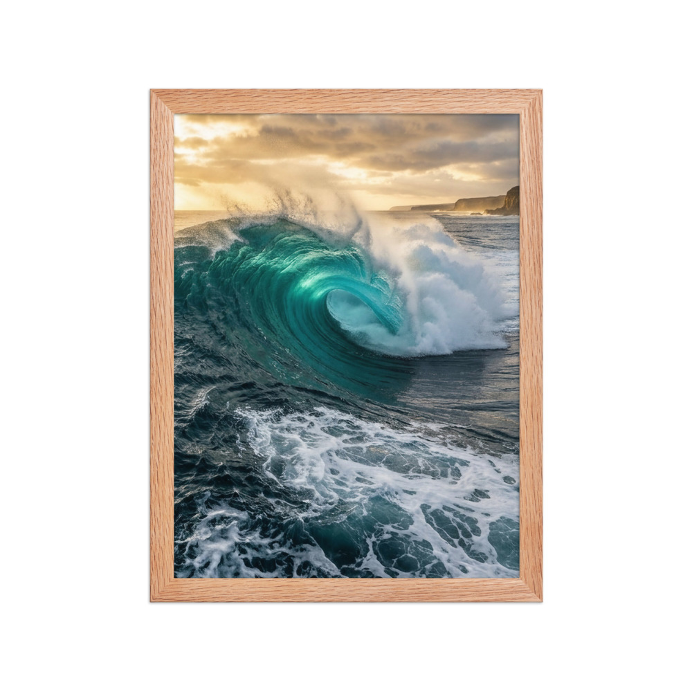 Powerful Ocean Barrel Wave