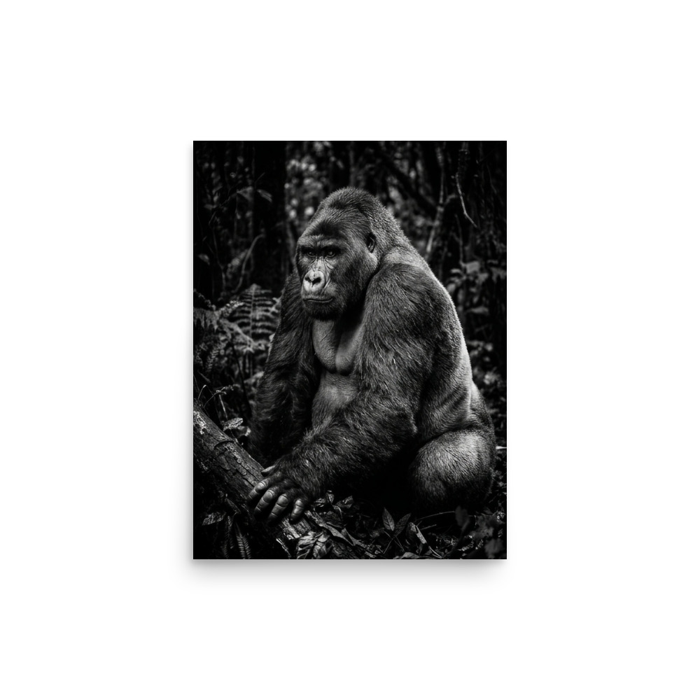Silverback Gorilla B&W