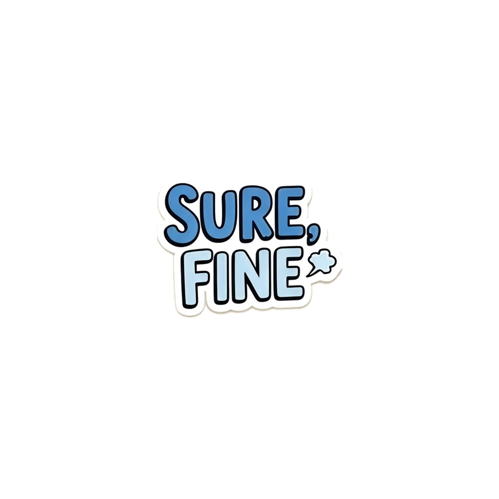 Sure Fine Fridge Magnet, funny work meme, office decor, gift for coworkers