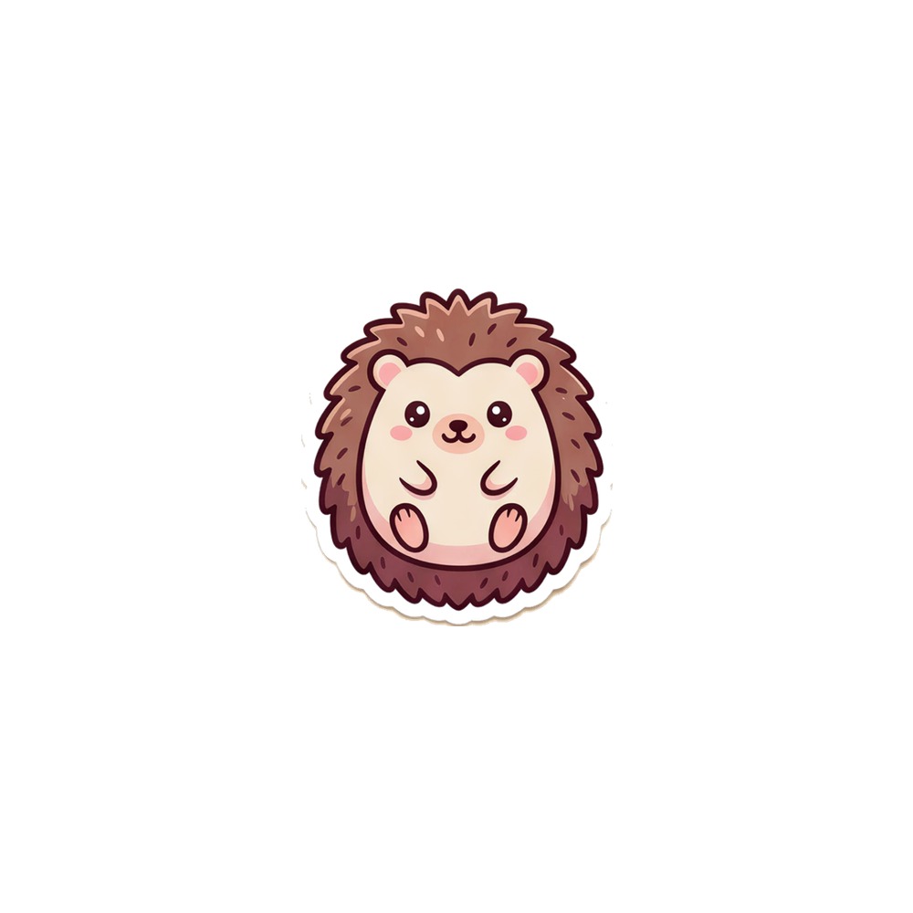 Round Hedgehog Fridge Magnet, kawaii woodland critter, cozy home decor, gift for hedgehog lovers