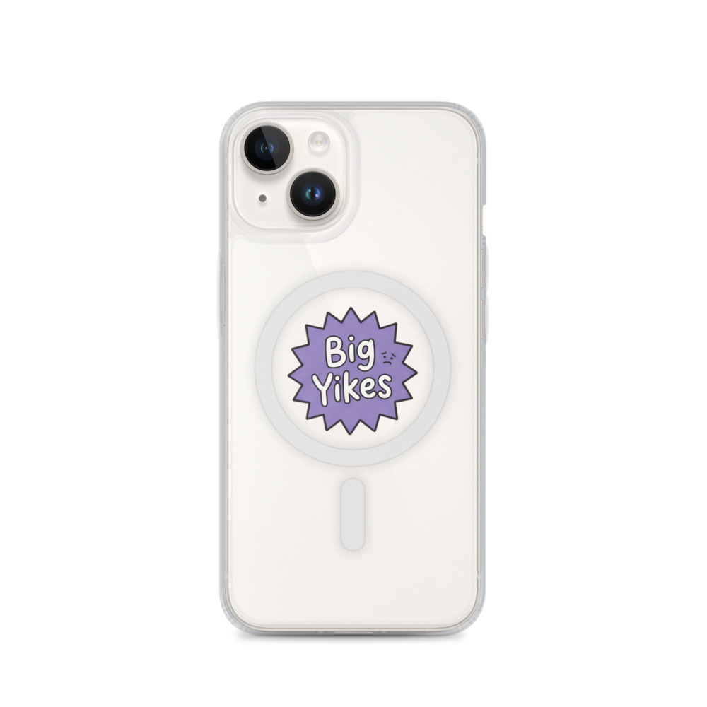 Big Yikes MagSafe Clear Phone Case, iPhone 14, 15, 16 and 17 case, funny work meme, office decor, gift for coworkers