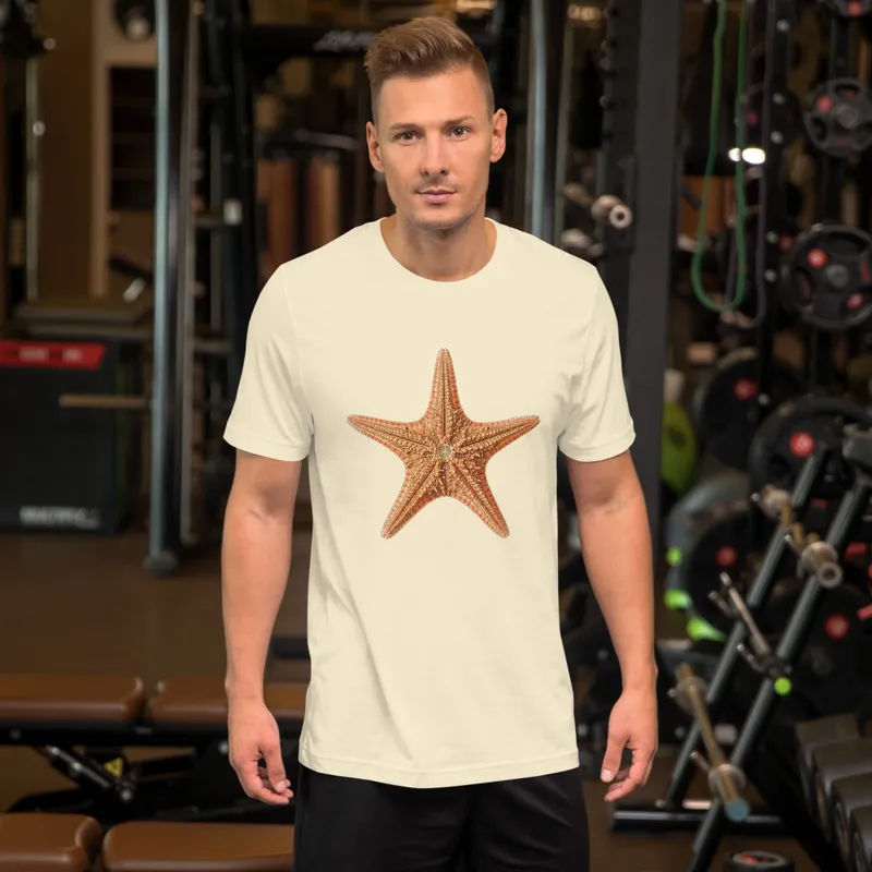 Starfish Study Tee, coastal graphic shirt, beachwear for summer, ocean lover gift, nature illustration t-shirt