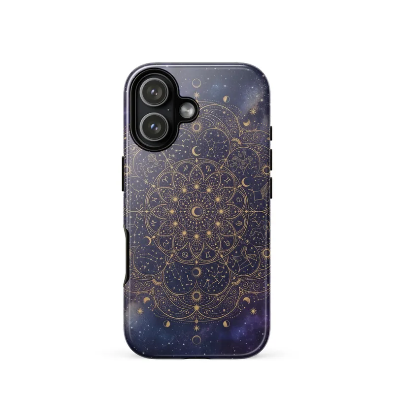 Cosmic Star Map Tough Phone Case, boho witchy style, celestial gift, astrology lover gift, iPhone 15, 16 and 17 case