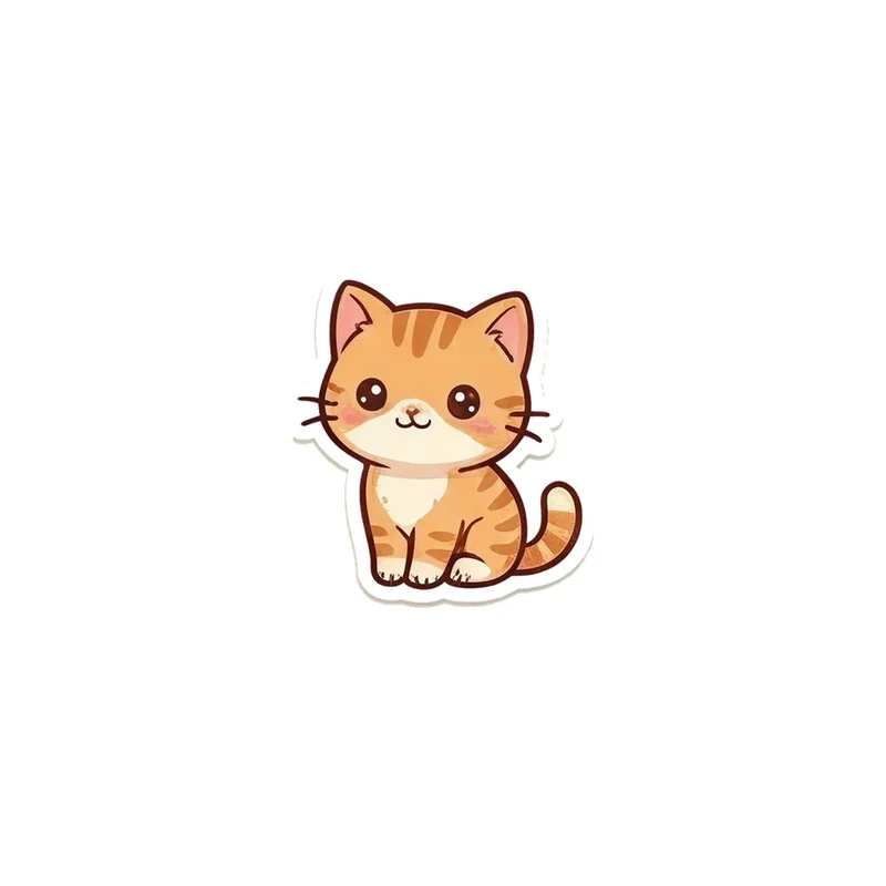 Ginger Tabby Cat Fridge Magnet, striped orange kitty, cat lover decor, gift for cat people