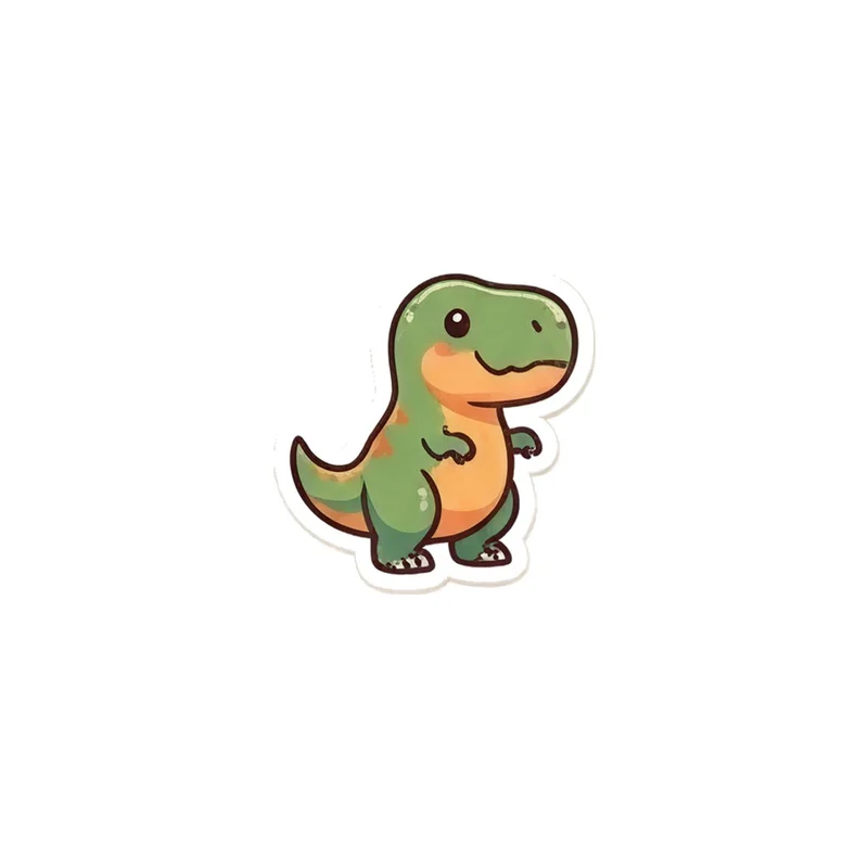 Green T-Rex Fridge Magnet, kawaii dinosaur, kids room decor, gift for dino fans