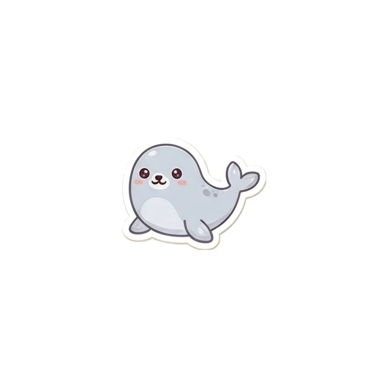Waving Seal Pup Fridge Magnet, kawaii baby seal, nautical nursery decor, gift for seal lovers