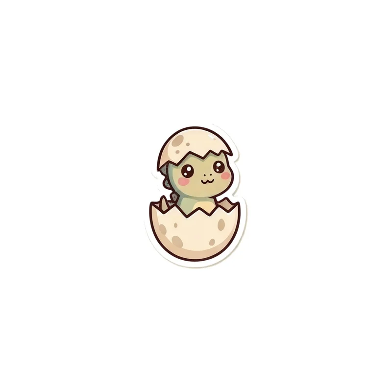 Hatchling In An Egg Fridge Magnet, kawaii dinosaur, kids room decor, gift for dino fans