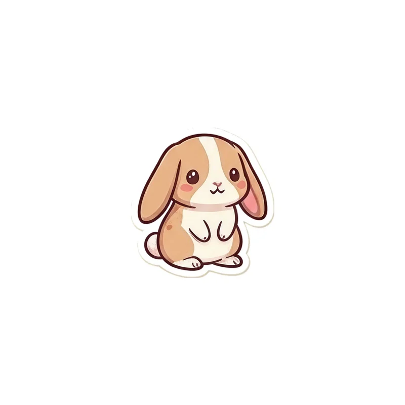 Tan Lop-Eared Bunny Fridge Magnet, kawaii rabbit, nursery decor, gift for bunny lovers