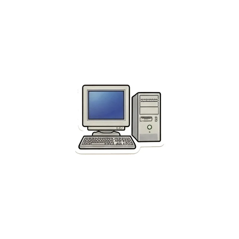 Retro PC With A Keyboard Fridge Magnet, y2k icon, room decor, gift for y2k fans