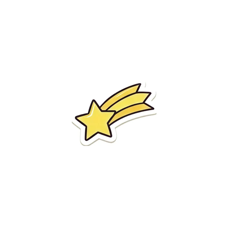 Golden Shooting Star Fridge Magnet, y2k star icon, room decor, gift for y2k fans