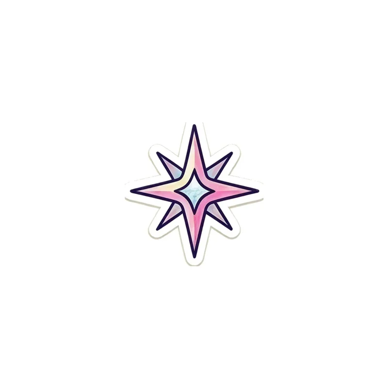 Holographic Sparkle Star Fridge Magnet, y2k icon, room decor, gift for y2k fans