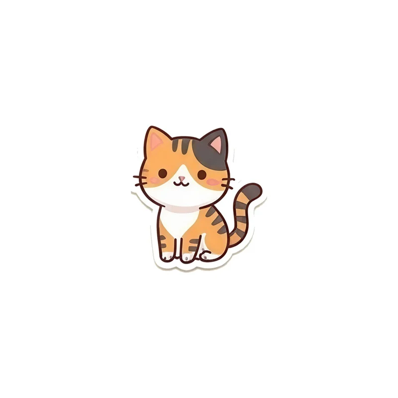 Orange Calico Cat Fridge Magnet, kawaii tabby kitty, cat lover decor, gift for cat people
