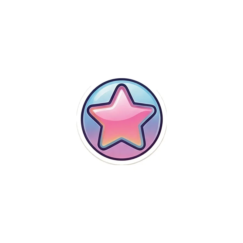 Holographic Star Badge Fridge Magnet, y2k icon, room decor, gift for y2k fans