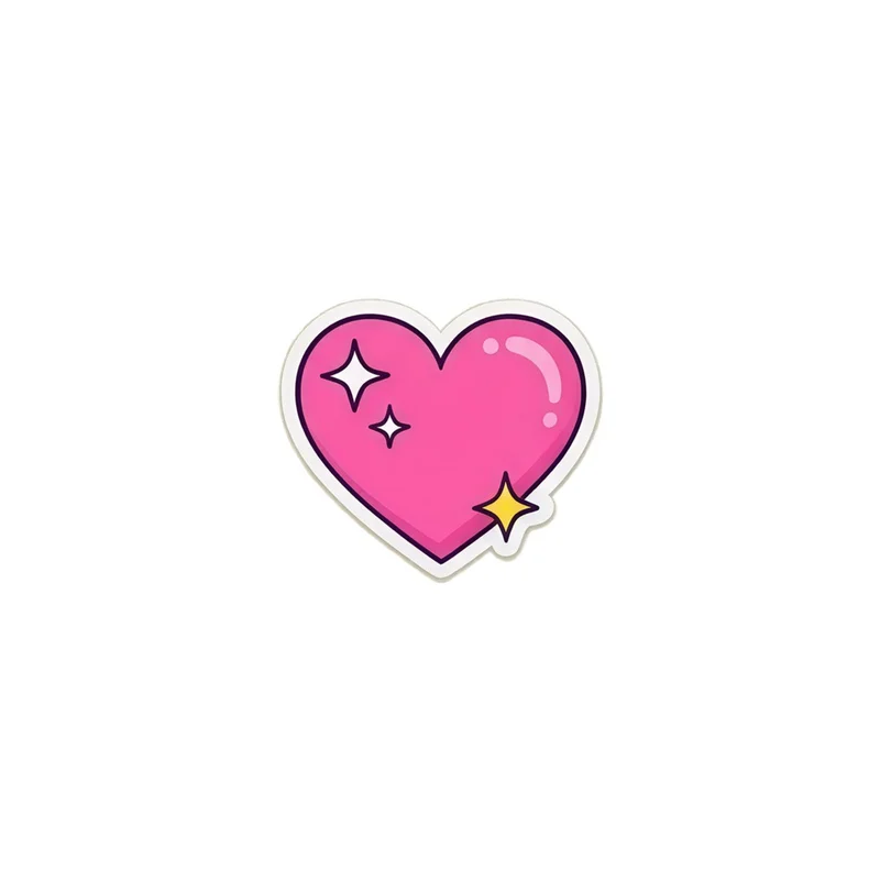Hot Pink Sparkle Heart Fridge Magnet, y2k icon, room decor, gift for y2k fans