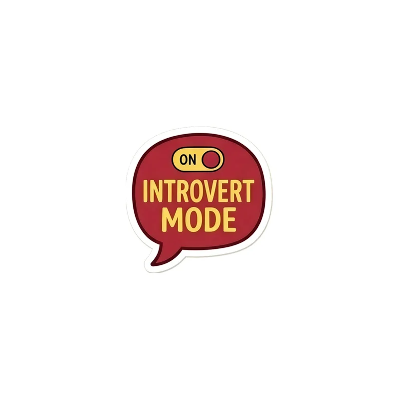 Introvert Mode On Fridge Magnet, funny work meme, office decor, gift for coworkers