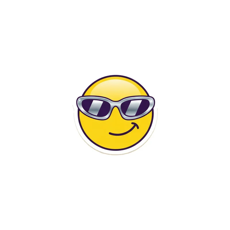 Y2K Smiley Face Die-Cut Magnet, retro Y2K style, locker decor, fridge accessory, nostalgic gift for emoji fans