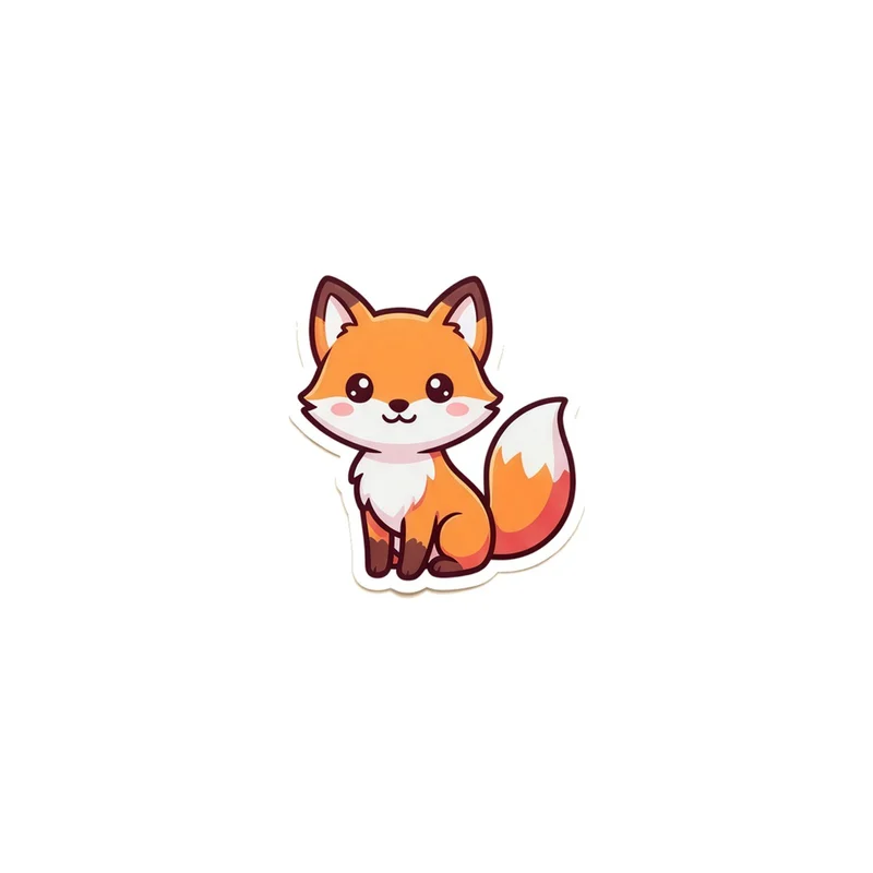 Sitting Red Fox Fridge Magnet, kawaii woodland fox, cabin decor, gift for fox lovers