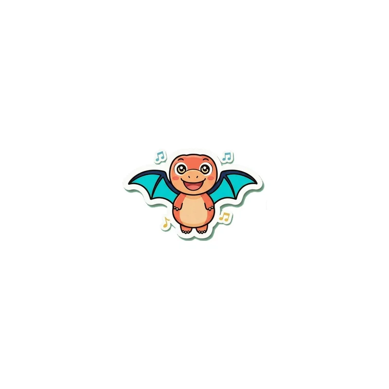 Singing Baby Pterodactyl Fridge Magnet, kawaii dinosaur, kids room decor, gift for dino fans